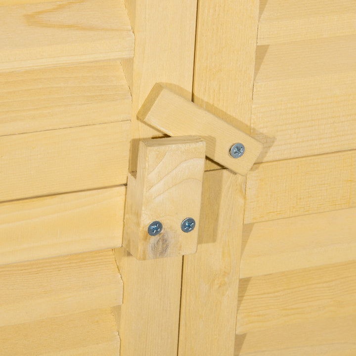 MCL 87 x 47 x 160cm Wooden Garden Shed, Sheds & Outdoor Storage with Asphalt Roof and 2 Lockable Doors, Natural