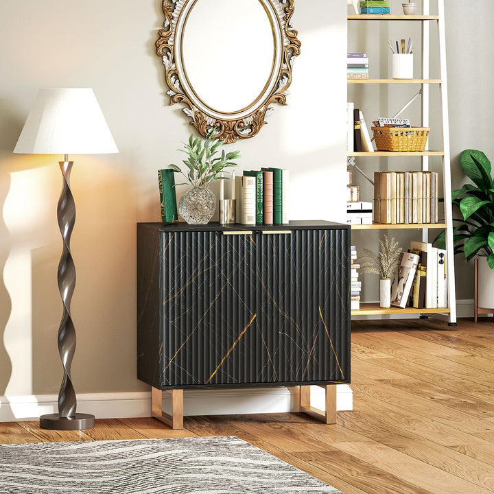 Elegant Storage Sideboard - /Gold-Tone