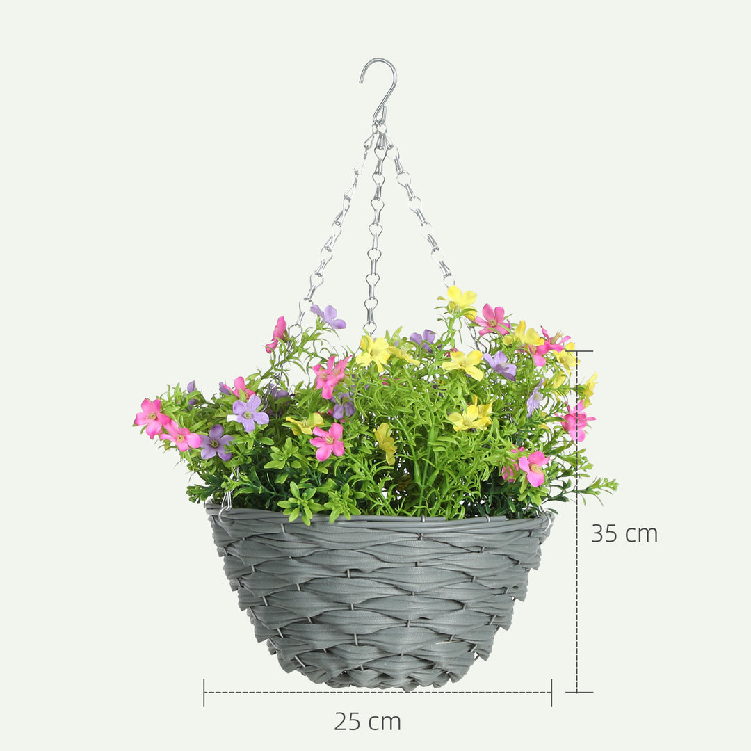 Set of 2 Artificial Hanging Cosmos Flowers