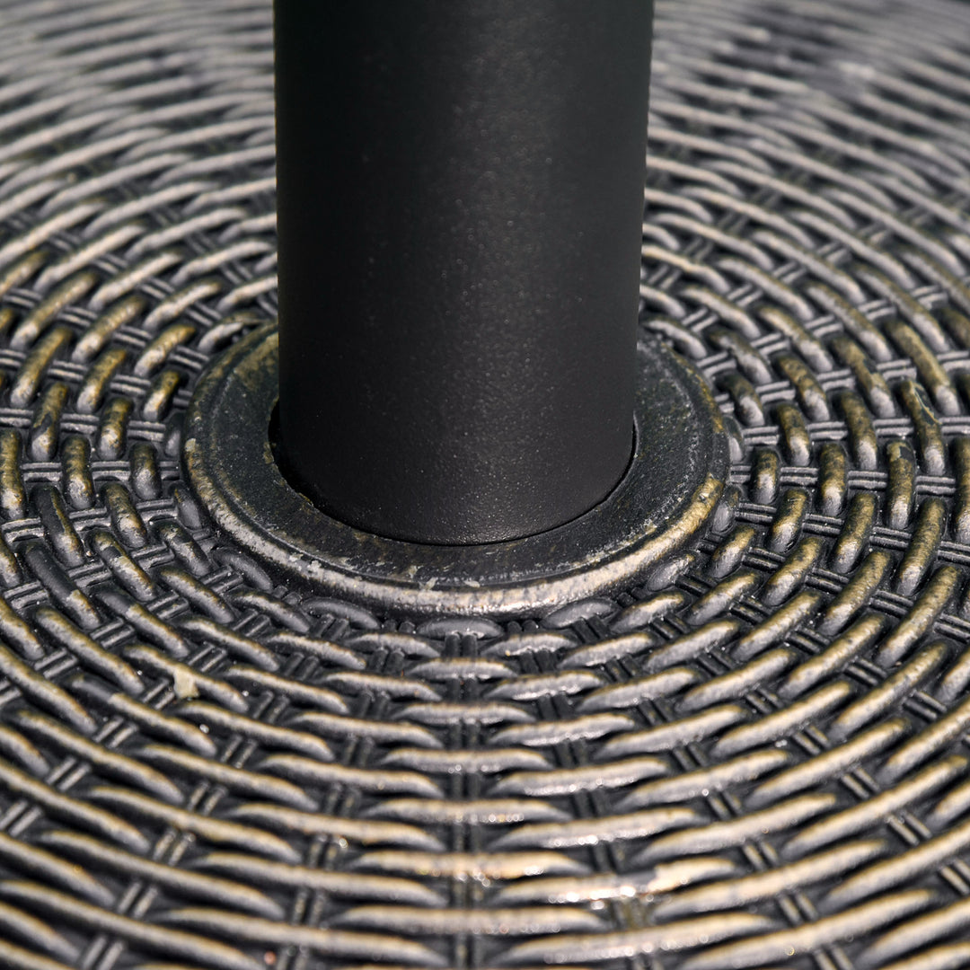 13kg Garden Parasol Base Holder, Cement Outdoor Market Umbrella Stand, Fits 35mm/38mm/48mm Poles, Black