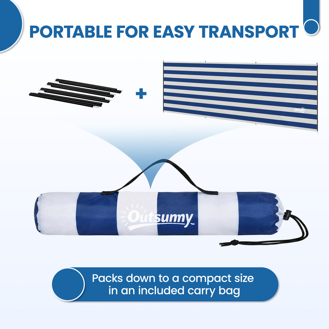 4 Pole Camping Windbreaks, Beach Wind Shield Shelter with Carry Bag an