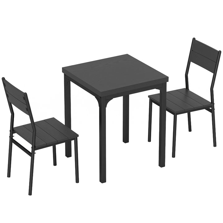 3 Piece Space-Saving Kitchen Table and Chairs, Dining Table Set for 2 