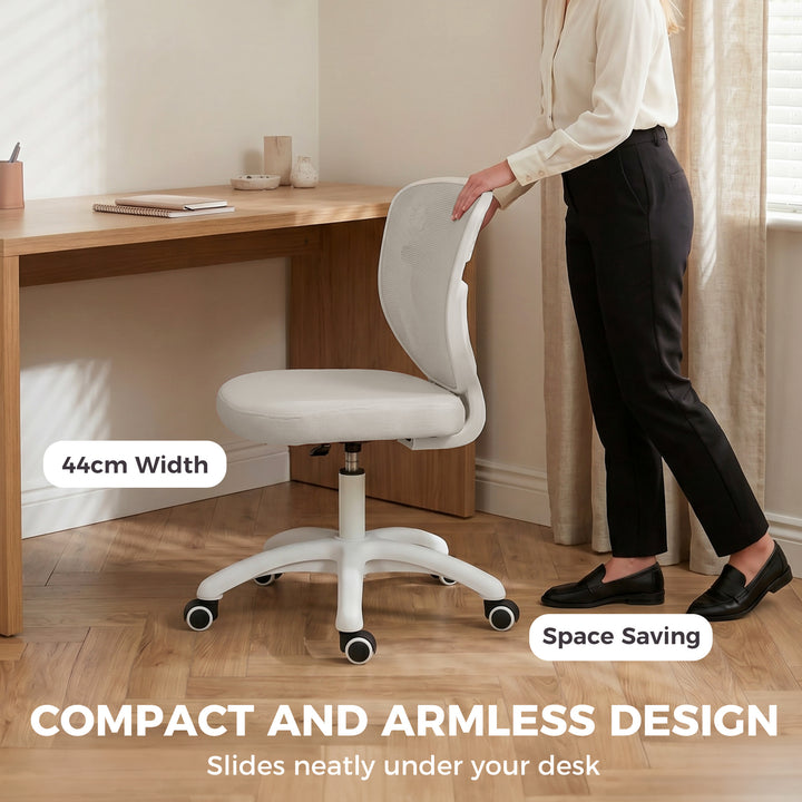 Office Chair, Armless Computer Desk Chair with Breathable Mesh, Adjust