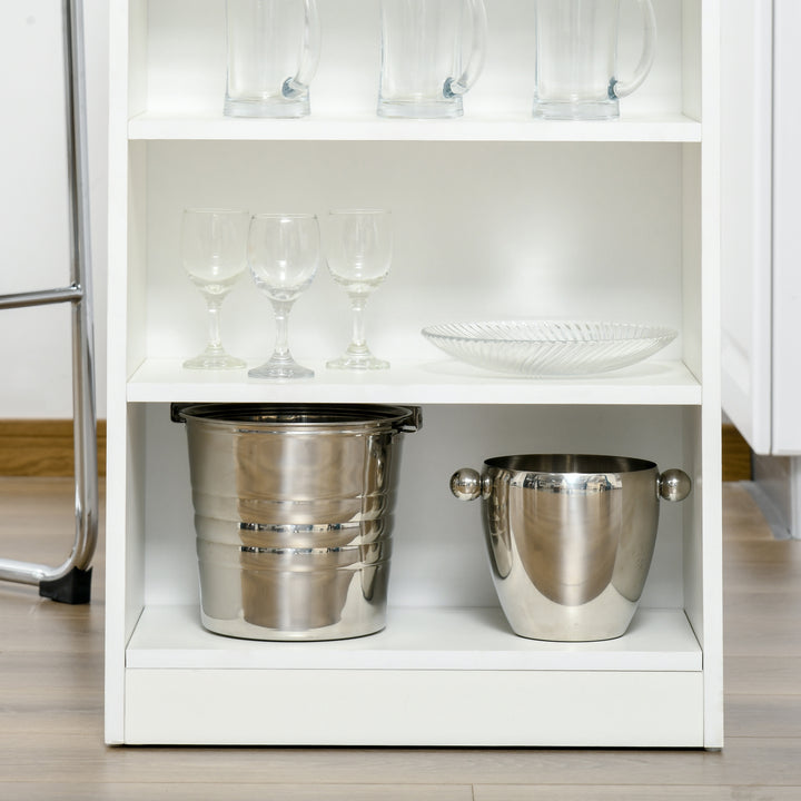 MCL Bar Table, Dining Table with 4-Tier Storage Shelf for Breakfast Bar, Kitchen, Dining Room, Living Room, Grey