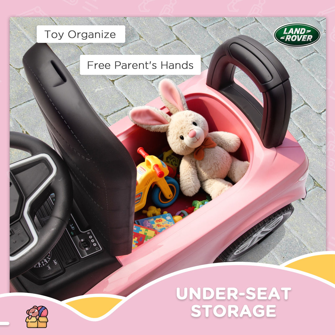 MCL Land Rover Licensed Toddler Ride on Car with Horn, Engine Sounds, Under-Seat Storage, for 18-36 Months, Pink