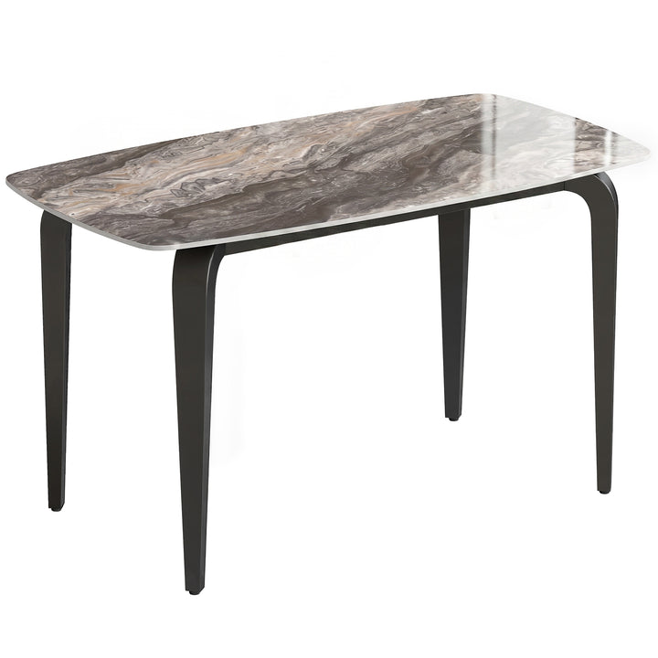 Dining Table for 4, Modern Kitchen Table with Sintered Stone Tabletop,