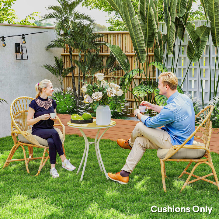 Set of Two Φ60cm Outdoor Cushions - Beige