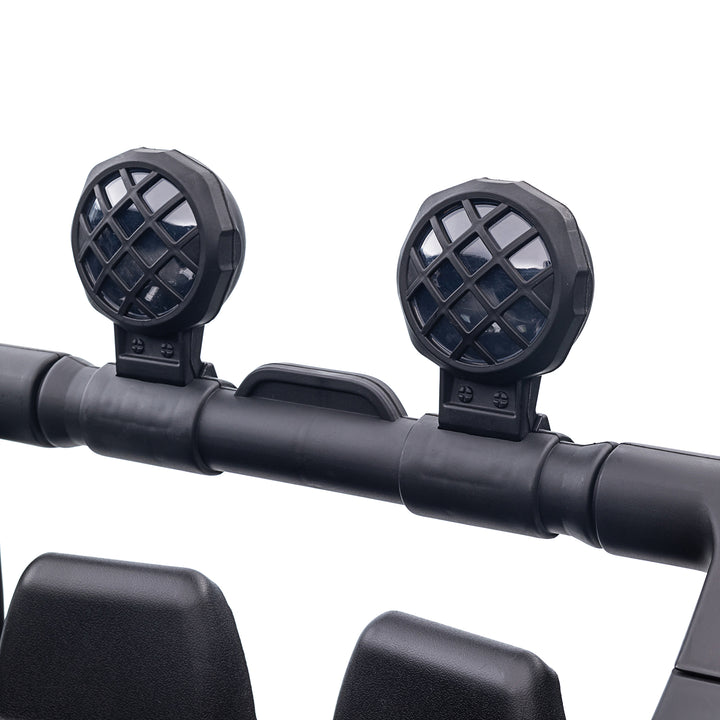 MCL Kids Electric Ride On Car 12V Off Road Toy with Parental Remote Control 2 Motors Horn Lights Suspension Wheels for 3-6 Years Old Black