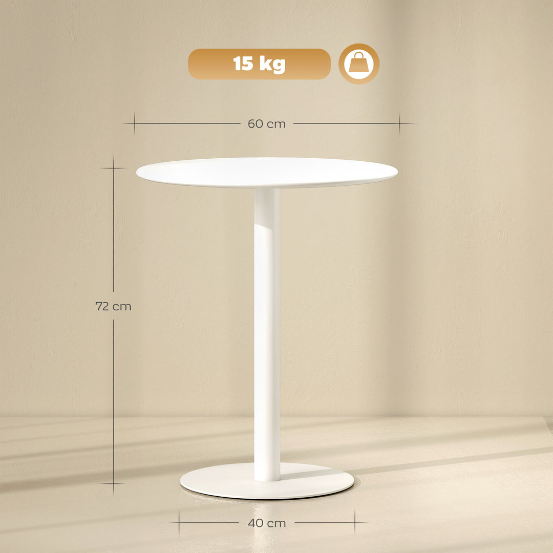 Dining Table, Round Kitchen Table with Steel Base for Living Room, Dining Room, 60 x 60 x 72cm