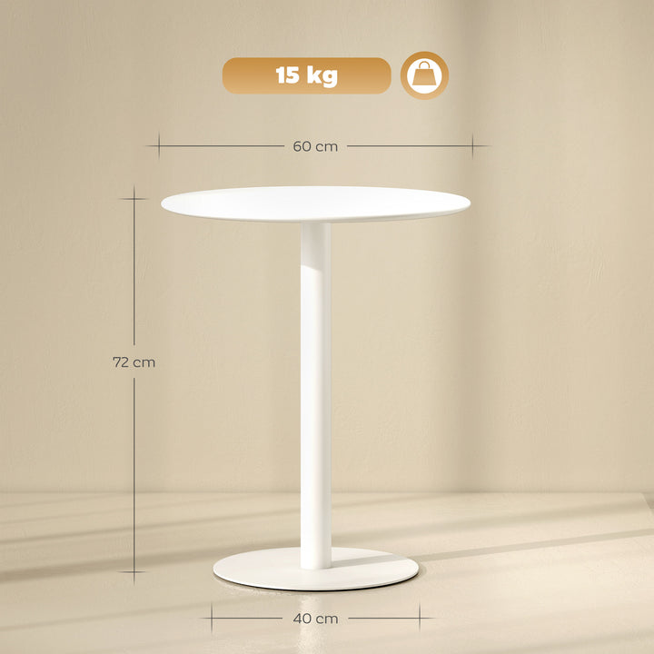 Dining Table, Round Kitchen Table with Steel Base for Living Room, Dining Room, 60 x 60 x 72cm