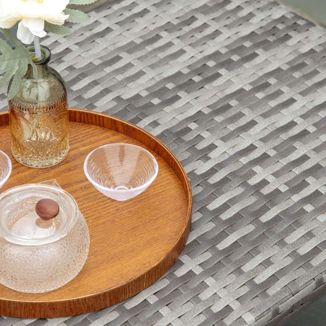 Outsunny Rattan Coffee Table, Weather