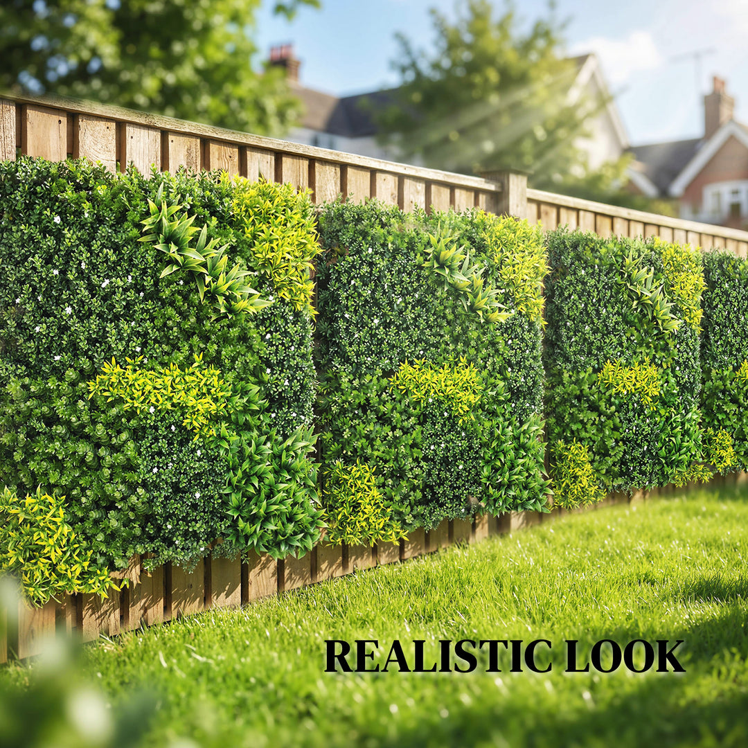 Artificial Plant Wall Panel, 100x100 cm Artificial Grass Backdrop Wall