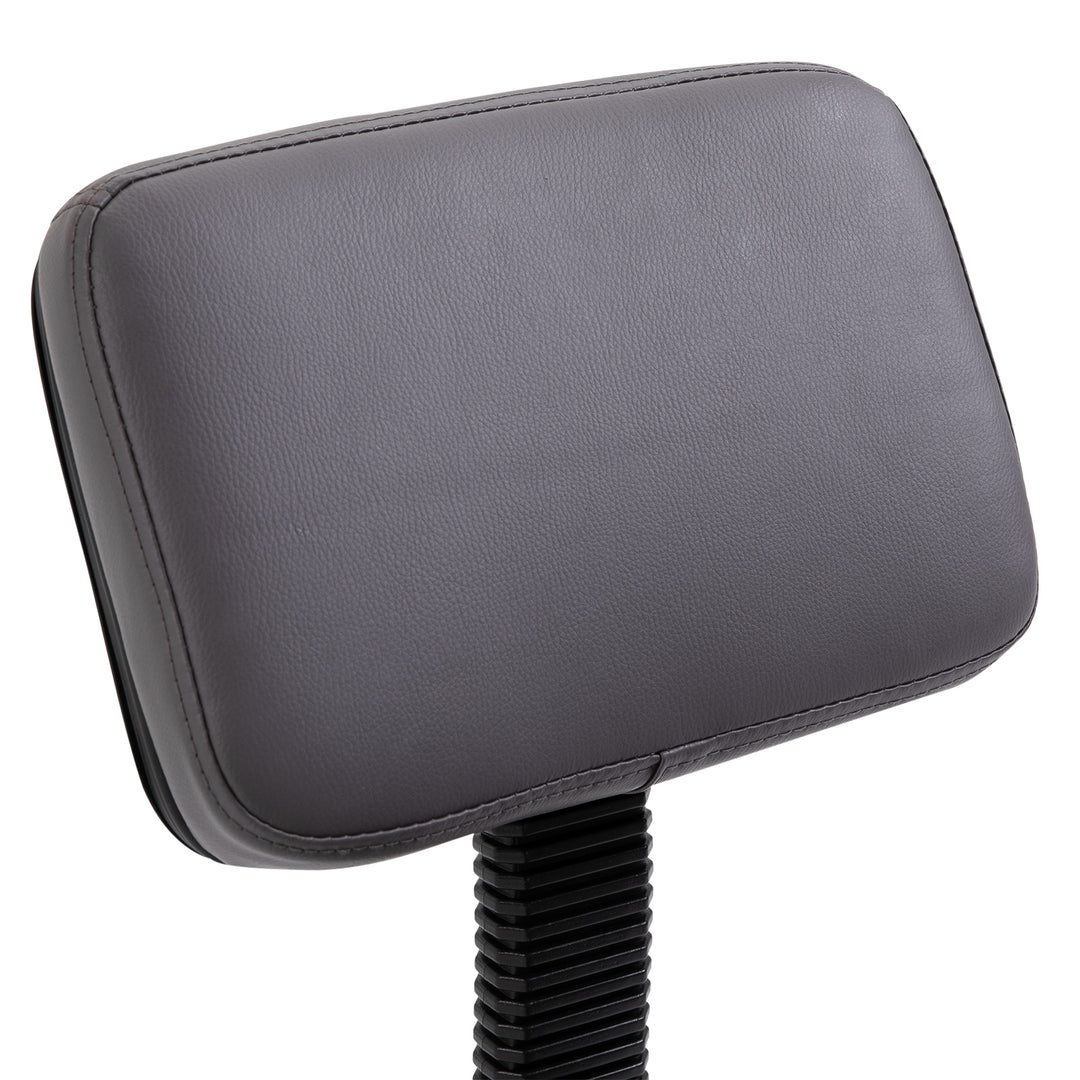 MCL Beautician's Swivel Salon Chair w/ Padded Seat Back 5 Wheels Adjustable Height Salon Hairdressers Tattoo Spa Rolling Cushion Professional 35cm Grey