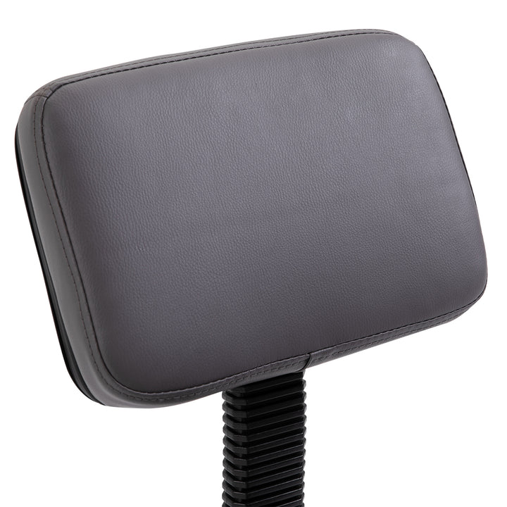 Beautician's Swivel Salon Chair w/ Padded Seat Back 5 Wheels Adjustable Height Salon Hairdressers Tattoo Spa Rolling Cushion Professional 35cm Grey