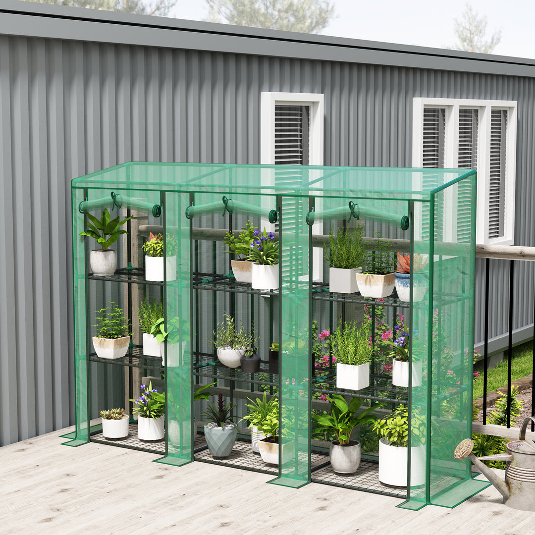 46 x 215 cm Nine-Shelf Greenhouse - Green