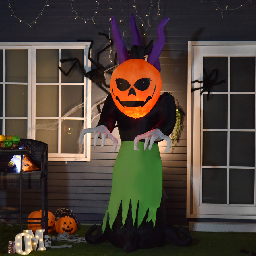Halloween Pumpkin Ghost Inflatable LED Lights Accessories Scary Ghoul Outdoor Kids Party Theme Display