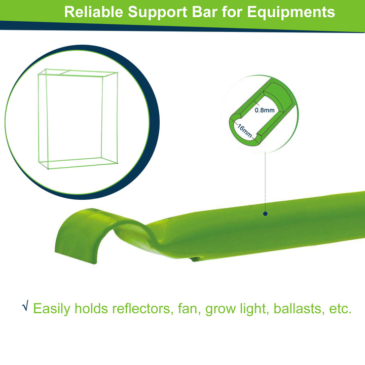 MCL Grow Tent Reflective Mylar Hydroponic with Adjustable Vents and Floor Tray for Indoor Plant Growing, 120 x 60 x 150 cm (47" x 23.5" W x 59")