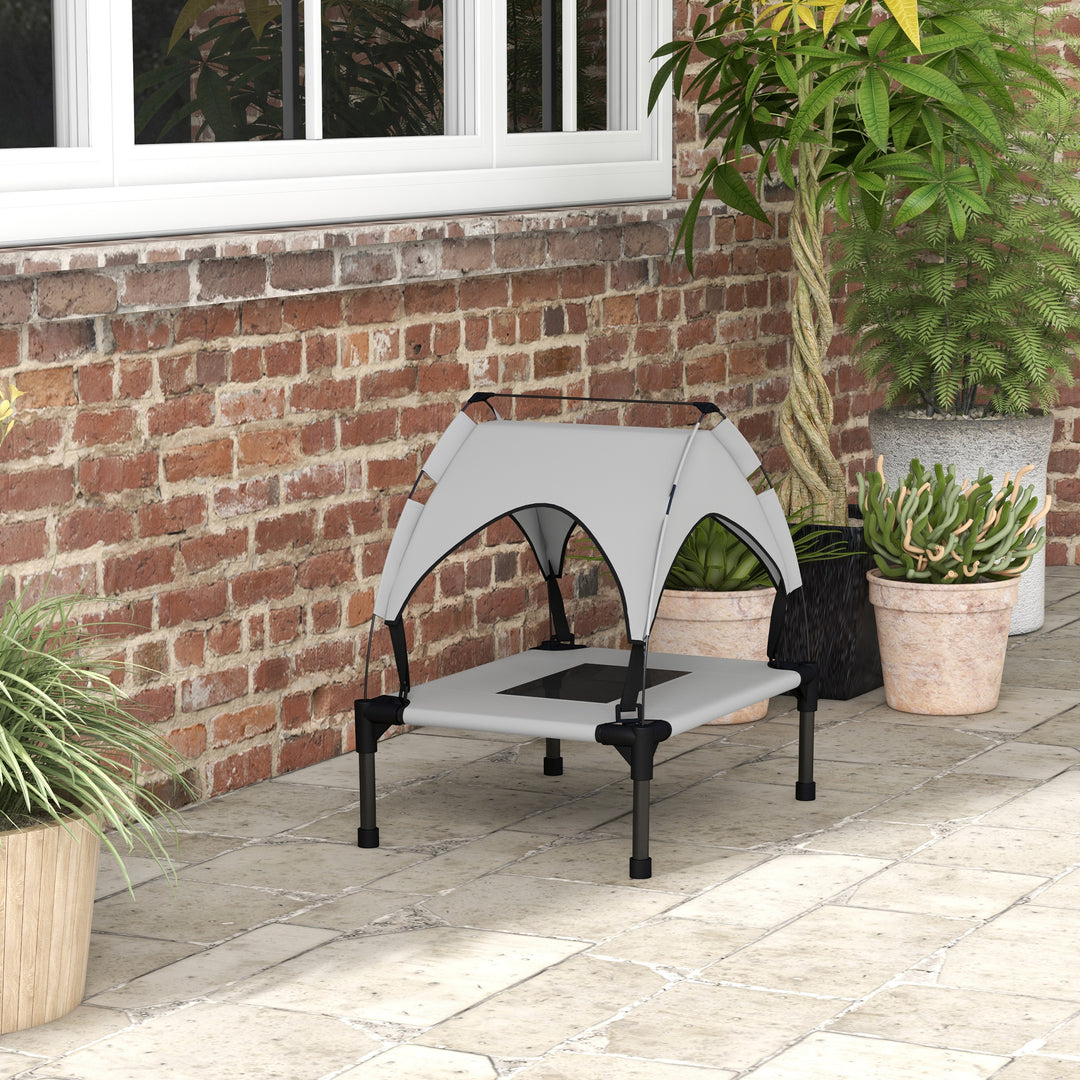 Cooling Raised Pet Bed w/ Washable Breathable Mesh, for Mini Small Dogs, 61 x 46 x 63cm - Light Grey