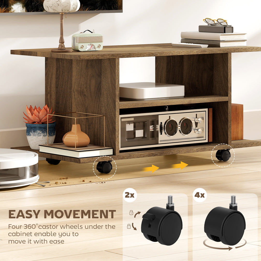 Modern TV Cabinet Stand Storage Shelves Table Mobile Bedroom Furniture