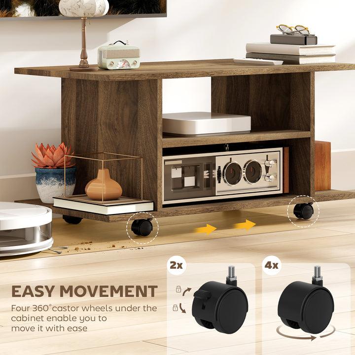 Modern TV Cabinet Stand Storage Shelves Table Mobile Bedroom Furniture
