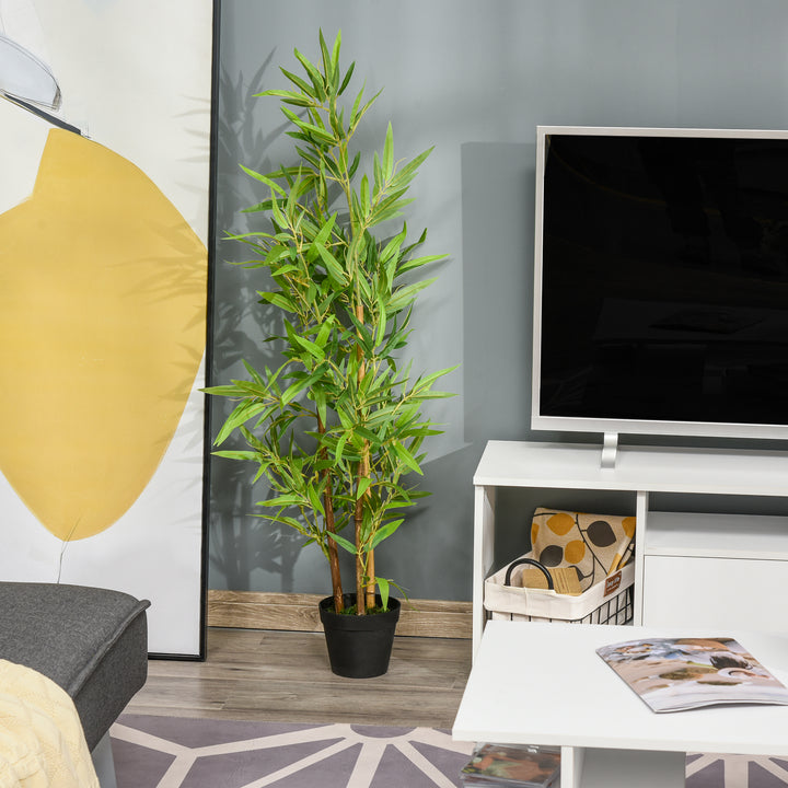 Artificial Ficus Tree, with Weighted Plant Pot - Green