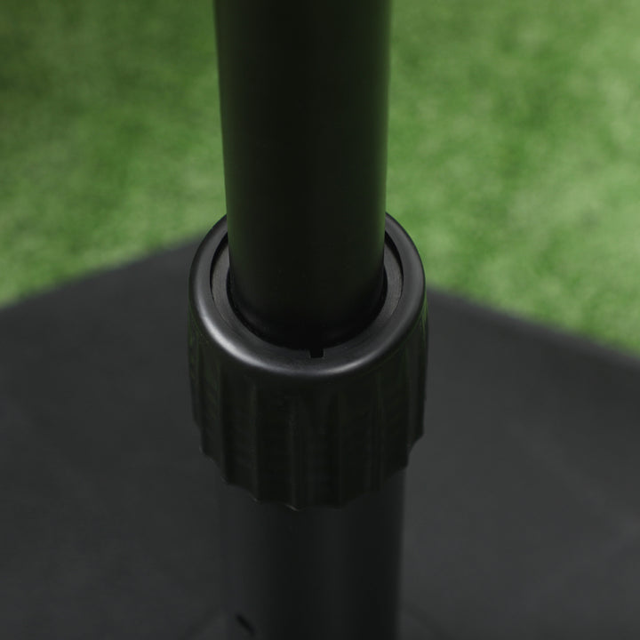 18kg Patio Parasol Base, Garden Concrete Umbrella Base, Outdoor Umbrella Stand Holder for Parasol Poles 34mm, 38mm and 48mm, Black