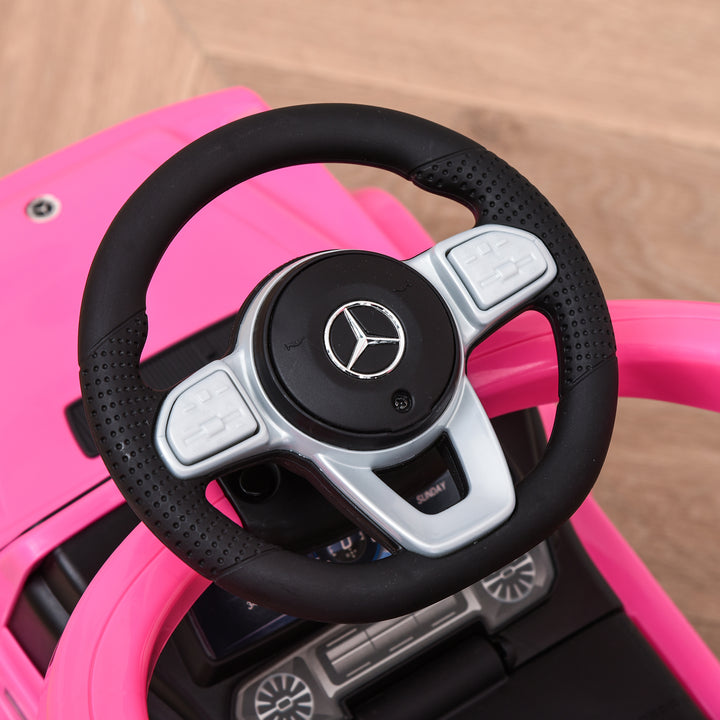 3 in 1 Kids Children Ride on Push Car Toddler Sliding Car G350 Licensed Walker Foot to Floor Slider Push-Along with Horn Steering Wheel NO POWER Manual, Pink