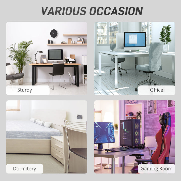 MCL L-Shaped Computer Desk Table with Storage Drawer, Home Office Desk Corner Industrial Style Workstation for A4 Files 143.5 x 143.5 x 76cm, Black