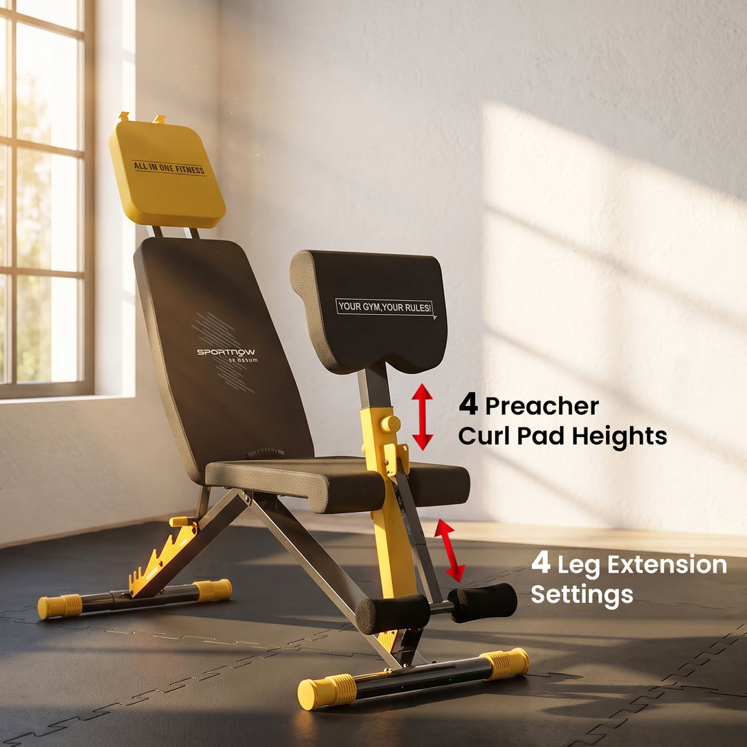 Adjustable Weight Bench for Home Gym, 300kg Incline Decline Flat Folda