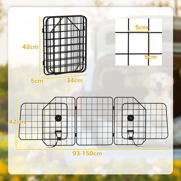 Dog Guard for Cars, Vans, Vehicles, with 93-150cm Adjustable Width