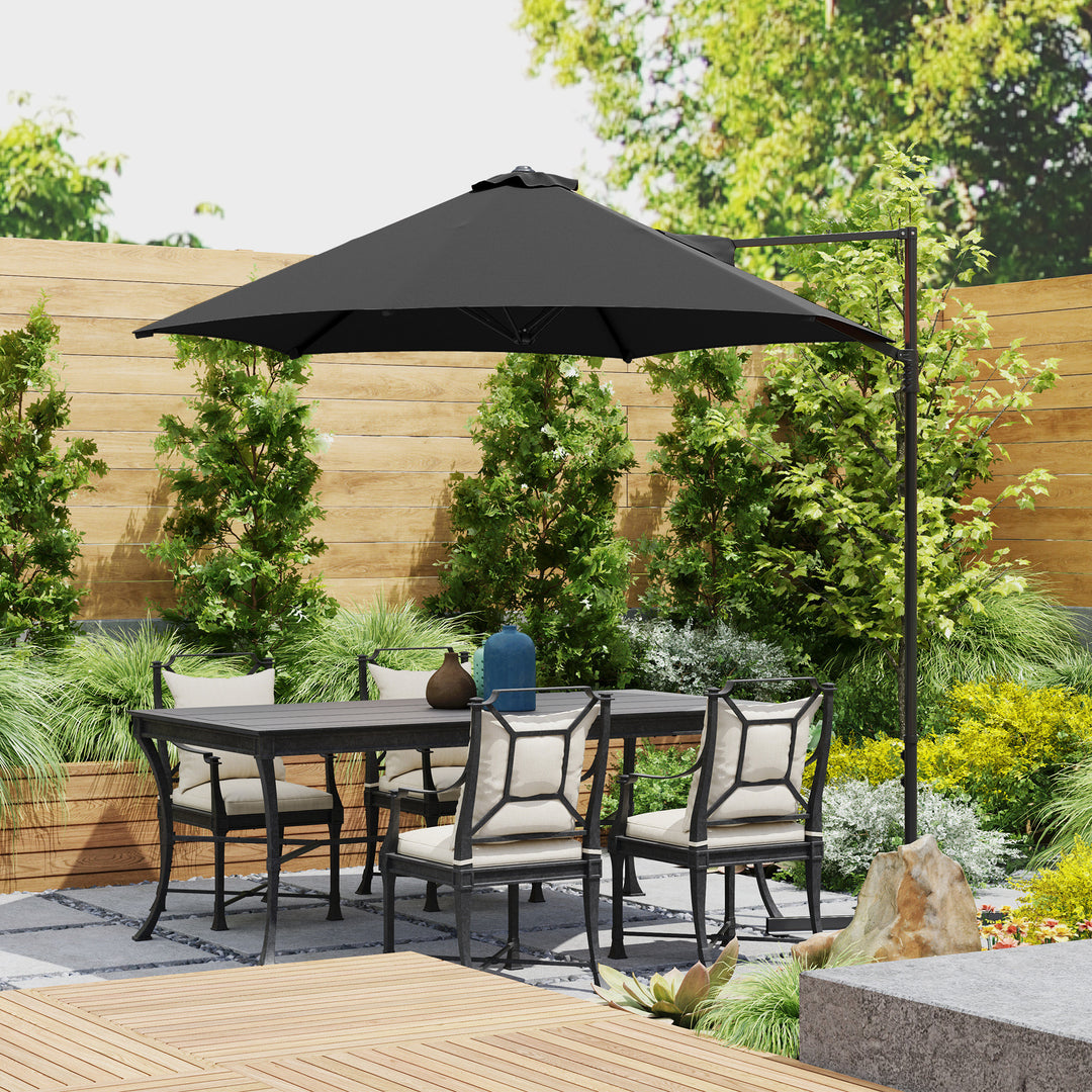 2.5m Rotating Cantilever Parasol - Black