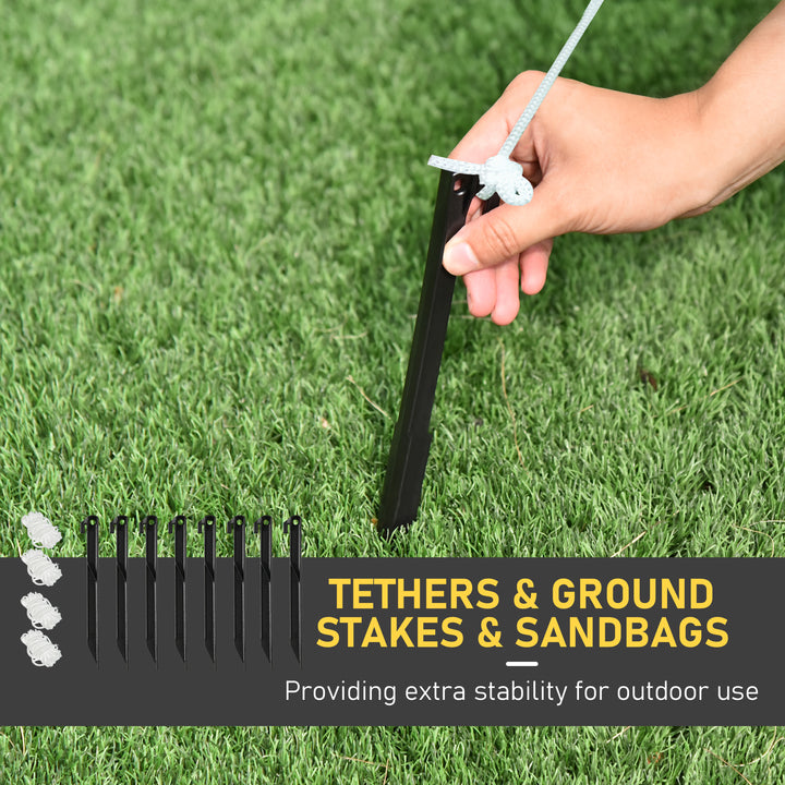 MCL 5ft Outdoor Christmas Inflatable with LED Light, Lighted Blow up Polar Bear with Three Penguins, Giant Yard Party Decoration for Home Garden Lawn Party Prop