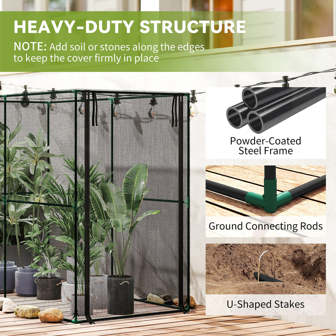 Fruit Cage Bird Netting, Brassica Cage Plant Protection Tent with Zipped Door, Anti Bird, Insects, Small Animals