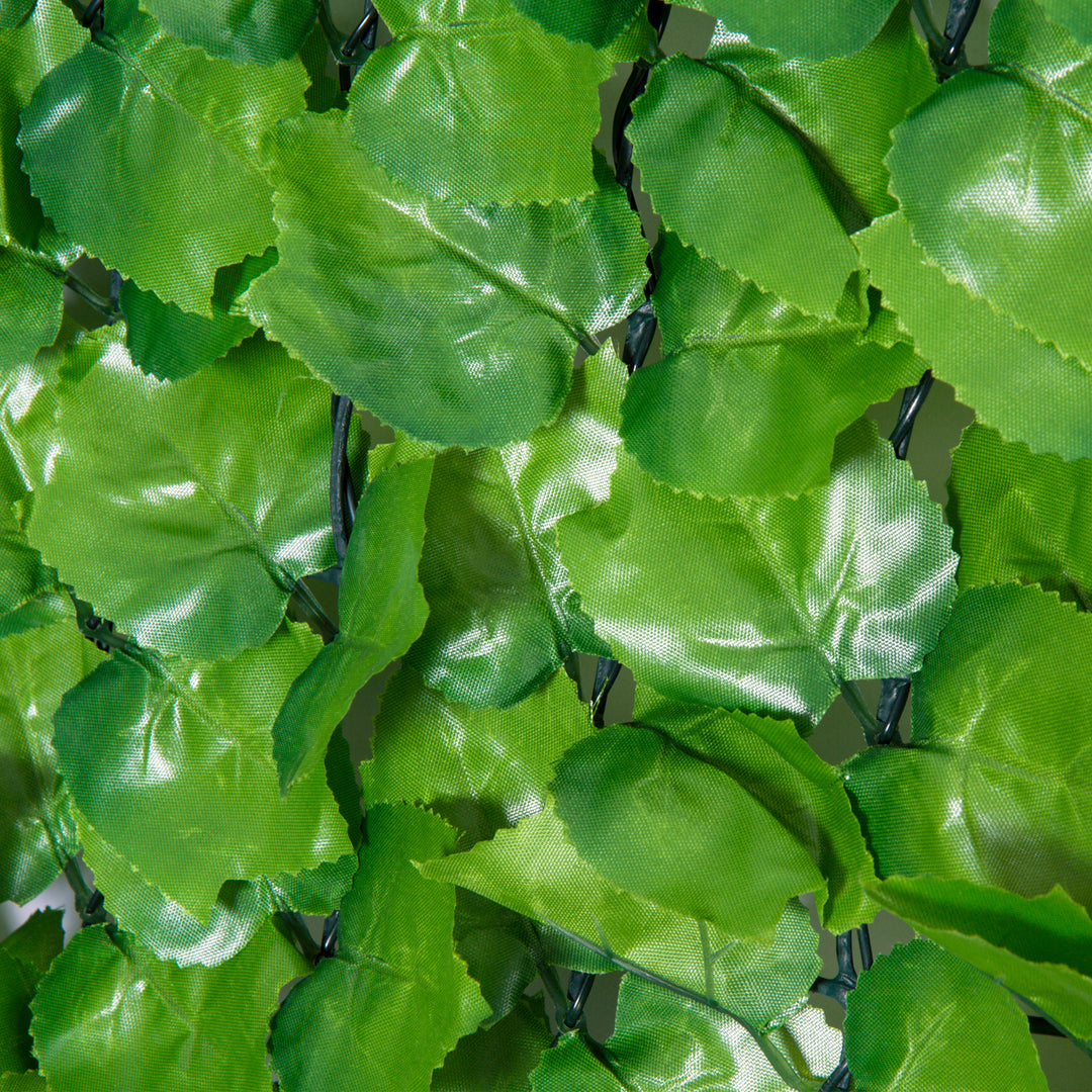 3 x 1m Artificial Leaf Wall - Green