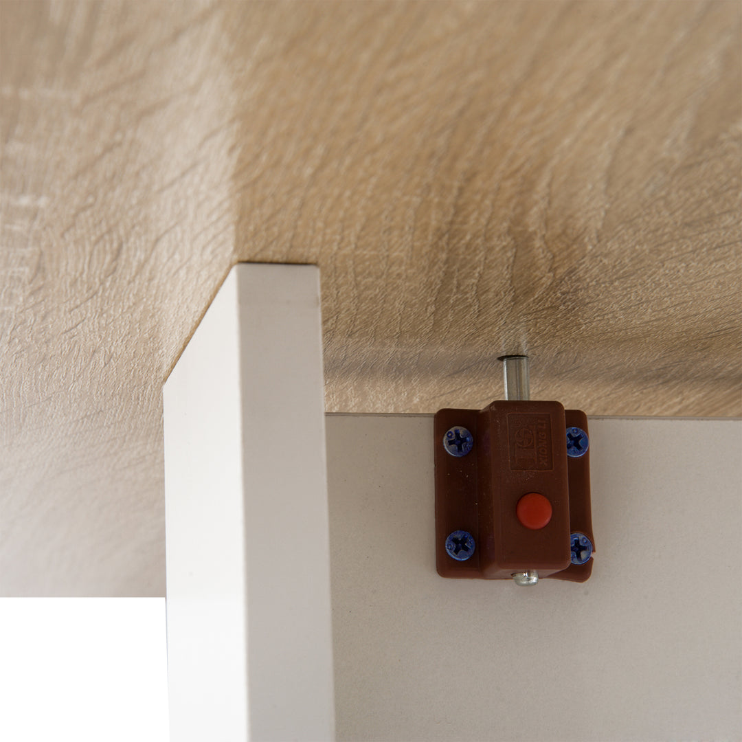 MCL Wooden Folding Dining Table Writing Computer Desk PC Workstation Space Saving Home Office Oak & White