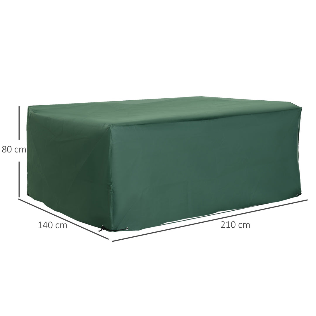 Outsunny Rattan Furniture Protective Cover, UV and Rain Resistant, for Garden Wicker Sets, 210x140x80cm