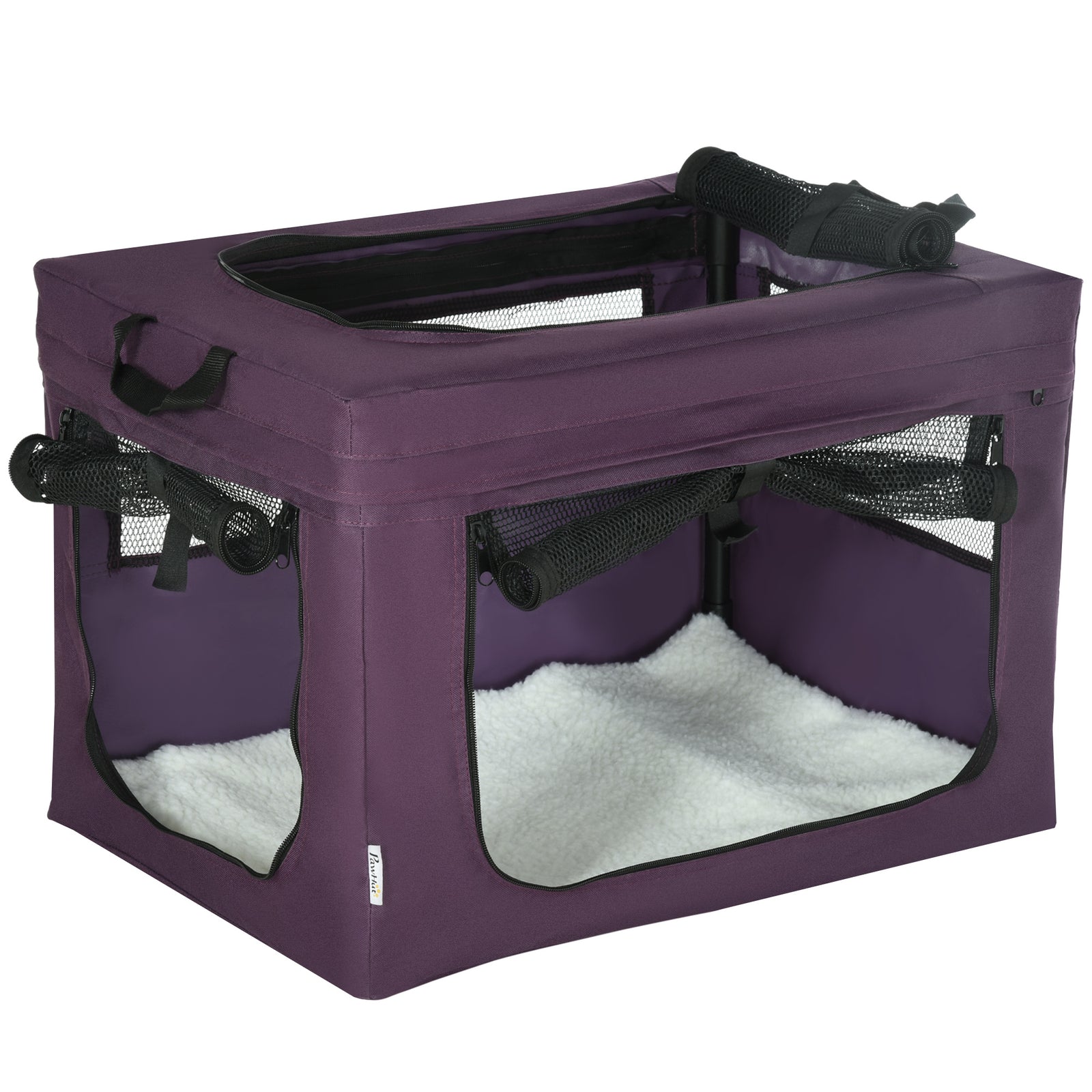60cm Pet Carrier, with Cushion, for Miniature Dogs - Purple