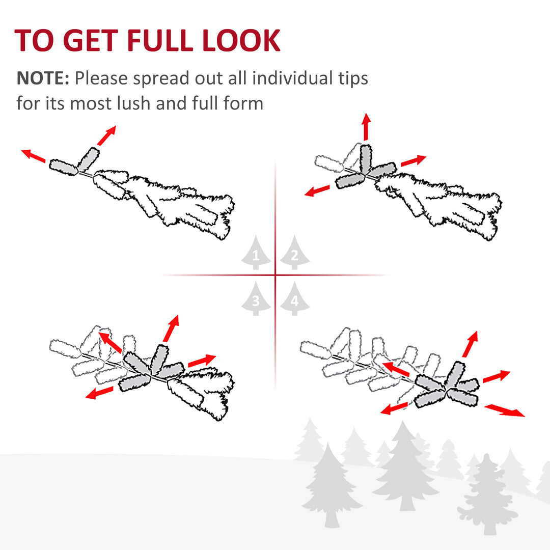 MCL 7ft Unlit Artificial Christmas Tree, Pencil Slim Xmas Tree with Solid Stand and Realistic Branches, Green