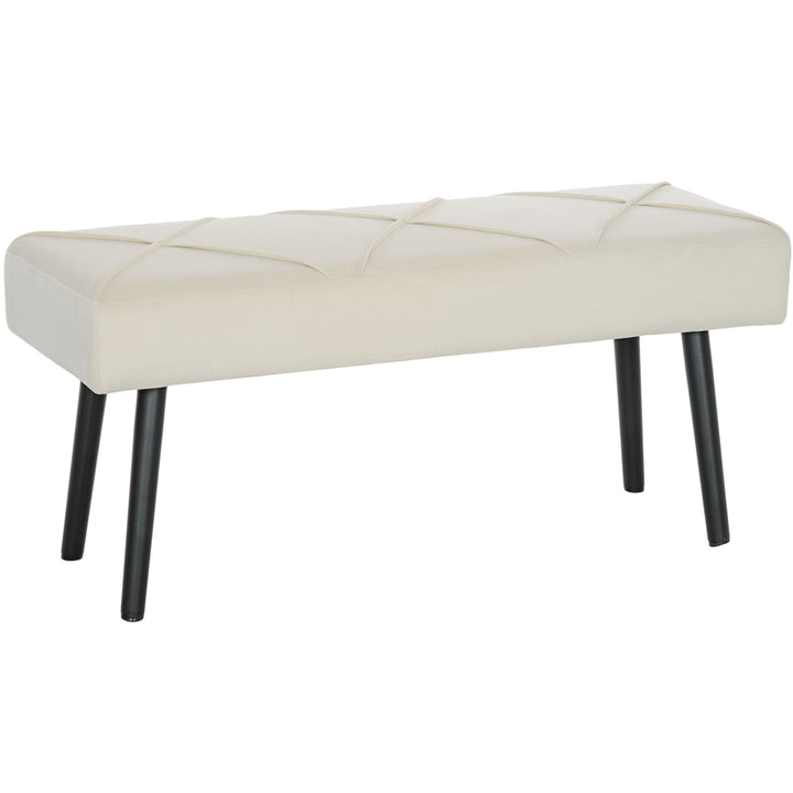 Upholstered Hallway Bench, End of Bed Bench with X-Shape Design and St