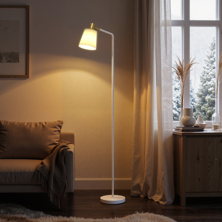 Modern Standing Lamp, Floor Lamp with 350° Rotatable Head for Living R
