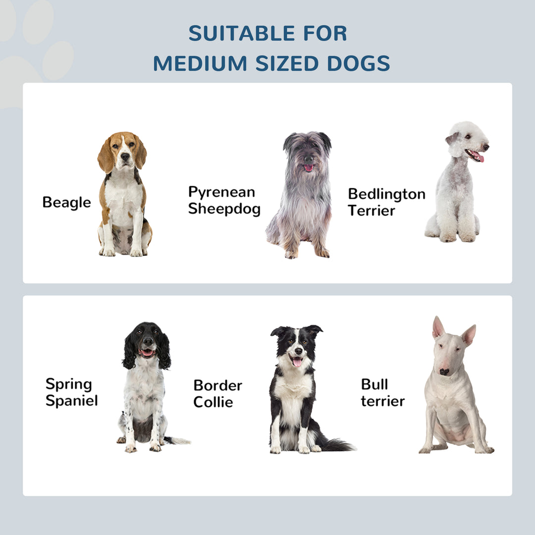 MCL Raised Dog Feeding Bowls with Stand, Stainless Steel for Medium Dog, 58L x 31W x 25H cm - Brown