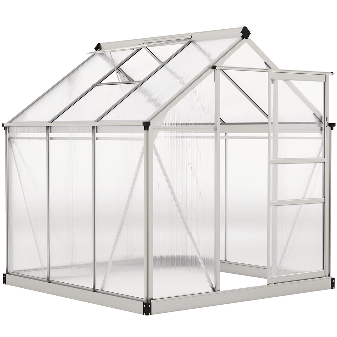 6 x 6ft Polycarbonate Greenhouse - Clear