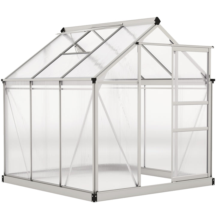 6 x 6ft Polycarbonate Greenhouse - Clear