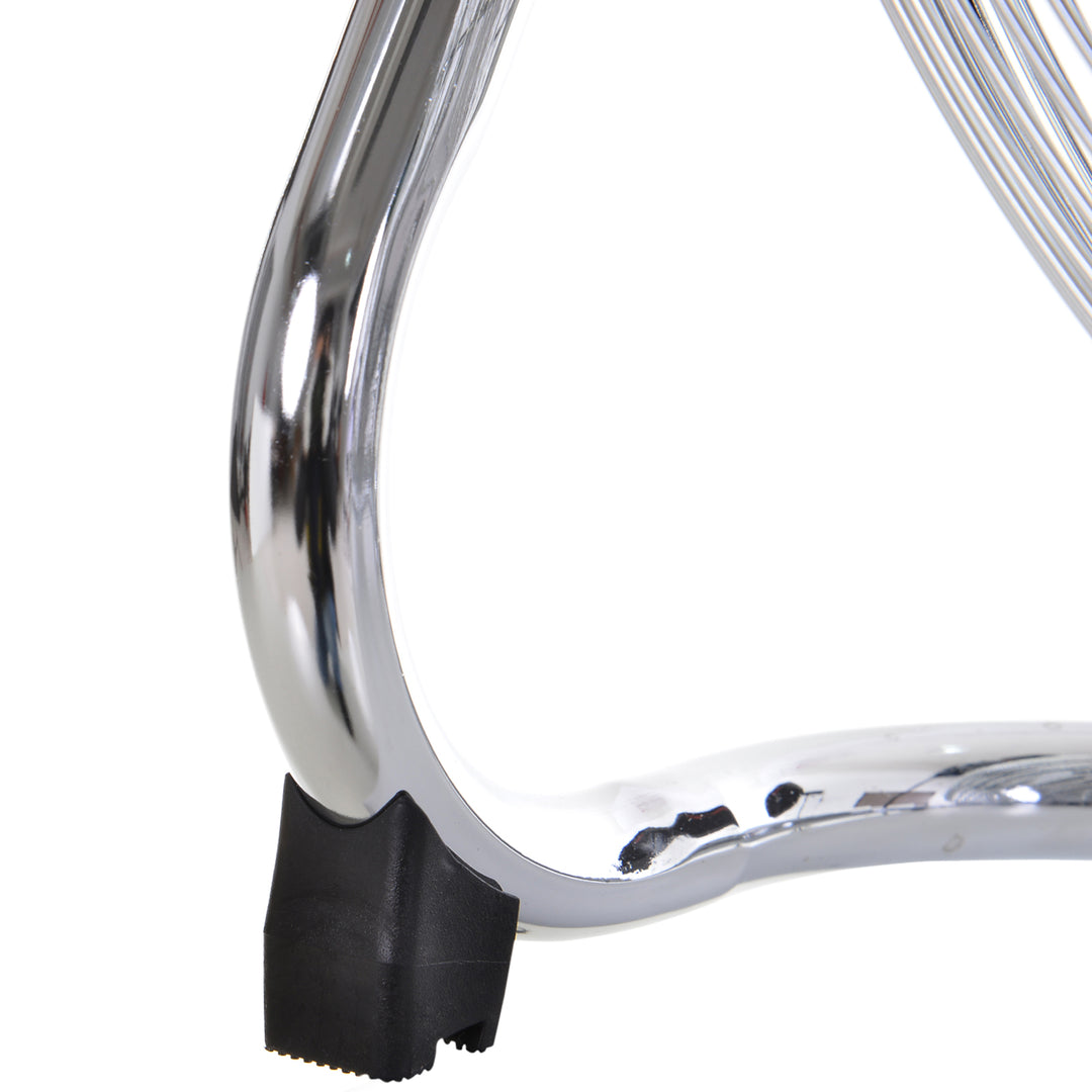 20" Chrome Metal Floor Fan with Tilting, High Velocity, 3 Speed, Portable Gym Fan for Home Office, Silver