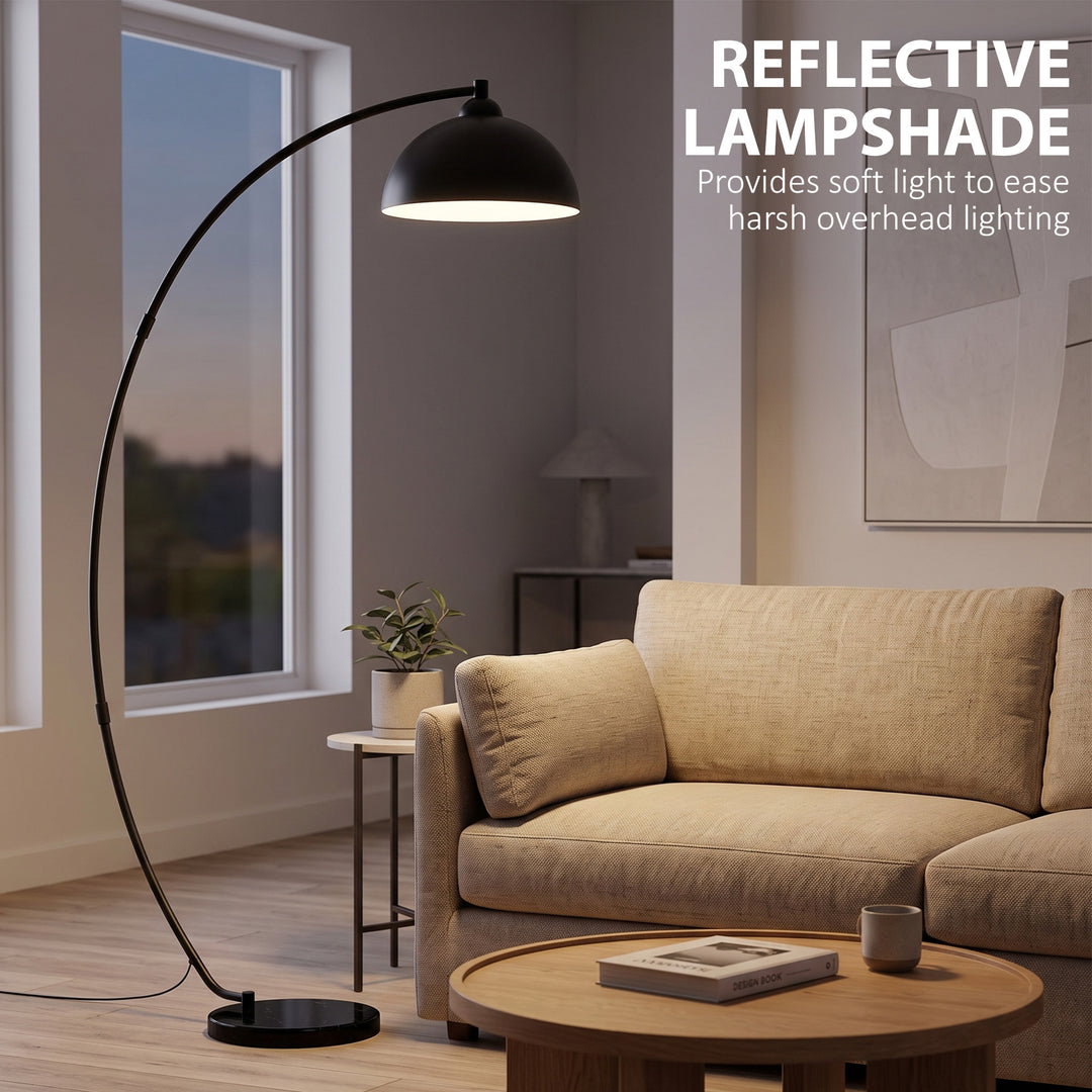 C-Shaped Floor Lamp, Modern Standing Lamp with Bowl-Shaped Reflective - view 5