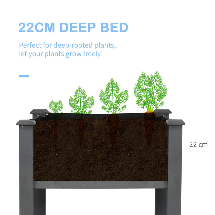 Raised Bed for Garden, Wooden Elevated Planter Box with Bed Liner, for