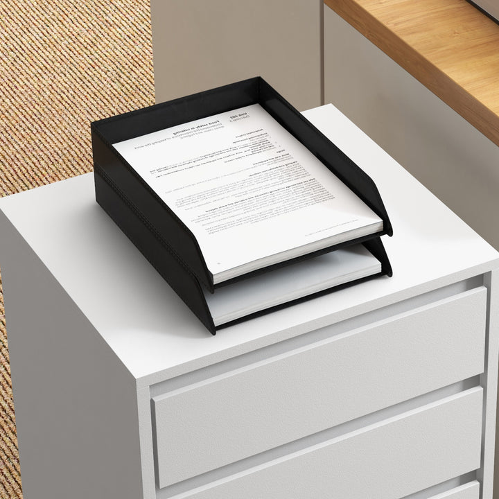 Four-Drawer Office Filing Cabinet, with Wheels - White