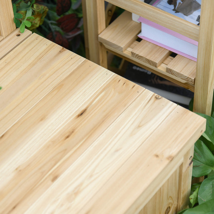 Wood Storage Bench for Patio Furniture, Outdoor Garden Seating Tools