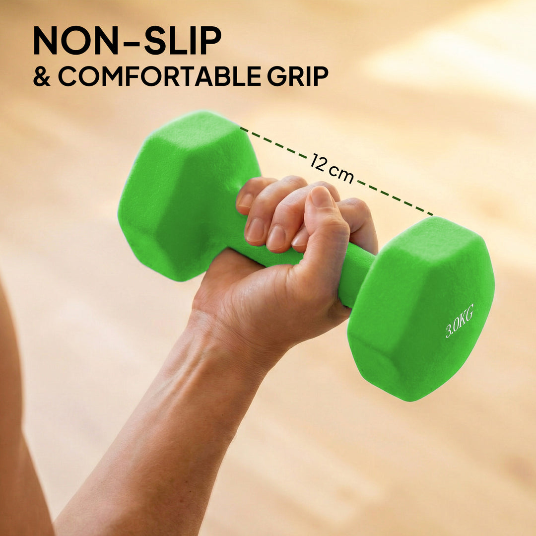 Hex Dumbbells Set with Dumbbell Rack, Hand Weights for Strength Traini