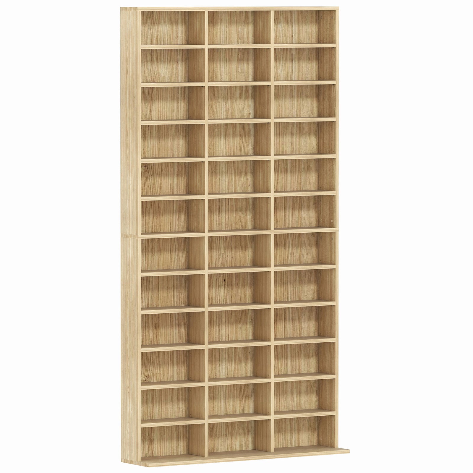 CD Storage Unit with Adjustable Shelves, 102 x 195 cm, Oak Tone